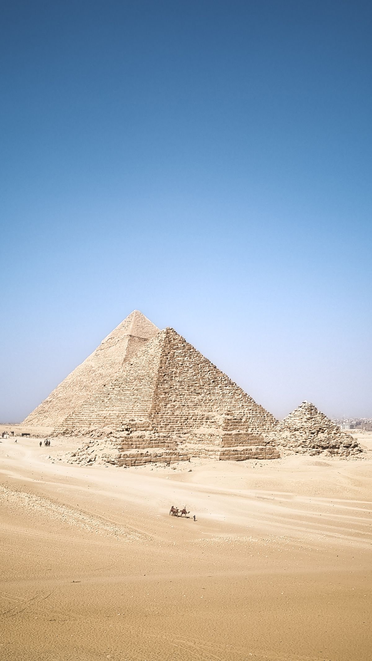 Great Pyramid of Giza under a clear sky